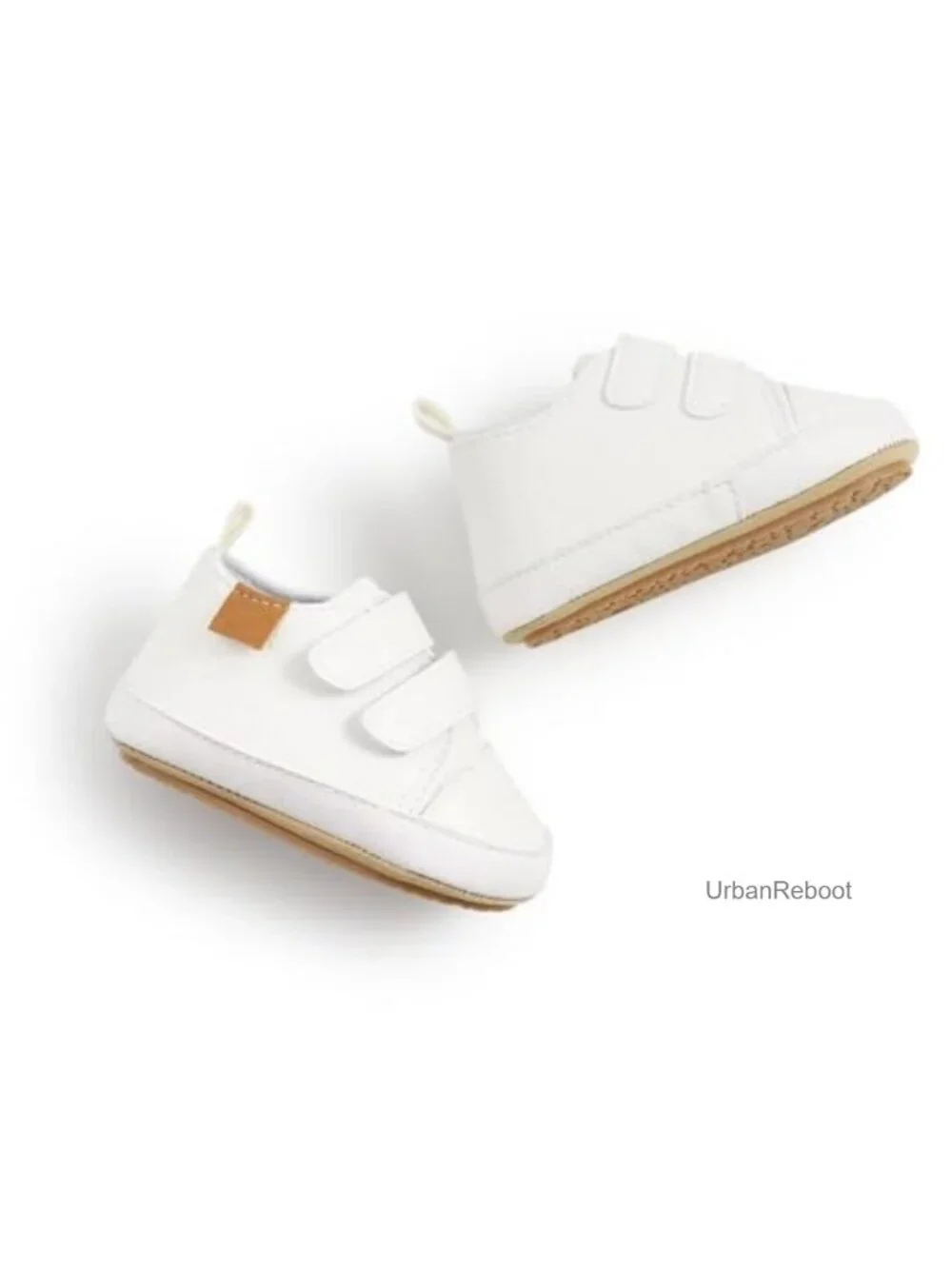 Baby Boys Girls Non-Slip Rubber Sole High-Top PU Leather Sneakers Infant First